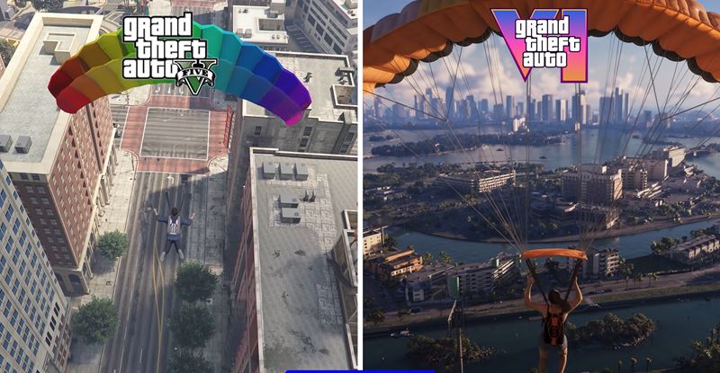 Porovnanie GTA V a GTA VI