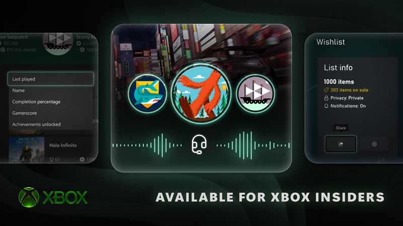 XBOX testuje nahrávanie hlasového chatu, obnovu starších pozícií a väčší wishlist