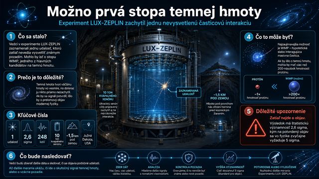 Vedci možno zachytili prvú stopu temnej hmoty, jeden nevysvetlený signál zaujal fyzikov
