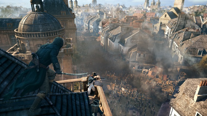 Gameplay vide z Assassins Creed Unity pribliuj mesto