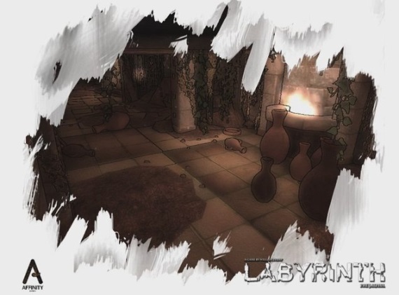 Labyrinth - kreslen dungeon z ateliru osamelho dizajnra