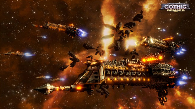 Battlefleet Gothic: Armada v krutom tle Warhammeru 40,000