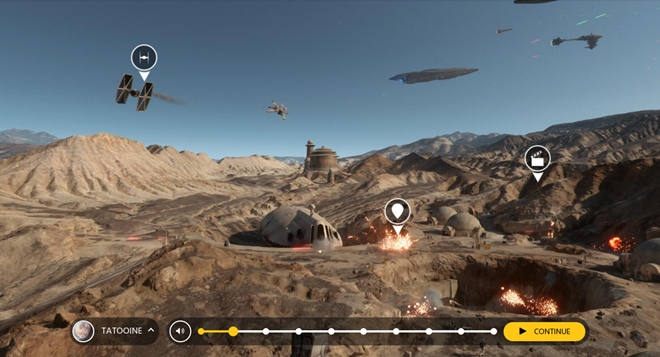 Nov interaktvna strnka Star Wars Battlefront pribliuje planty a zbrane