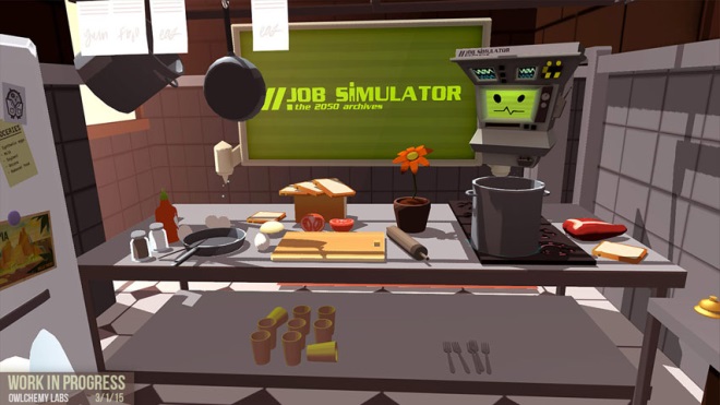 Prv predstaven hra pre Steam VR je Job Simulator