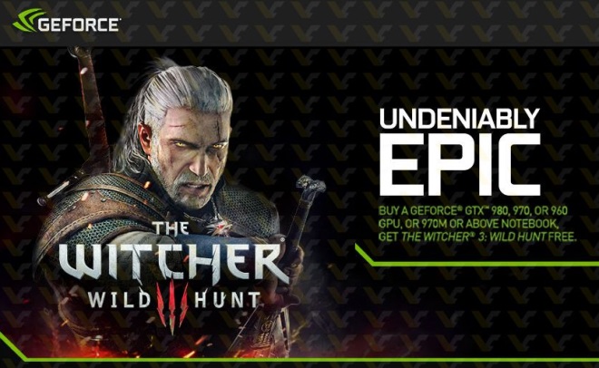 Witcher 3 bude pridvan zadarmo k hi-end Nvidia kartm