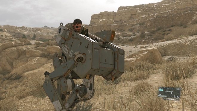Nov zber z Metal Gear Solid V ukazuje Snakea na mechovi