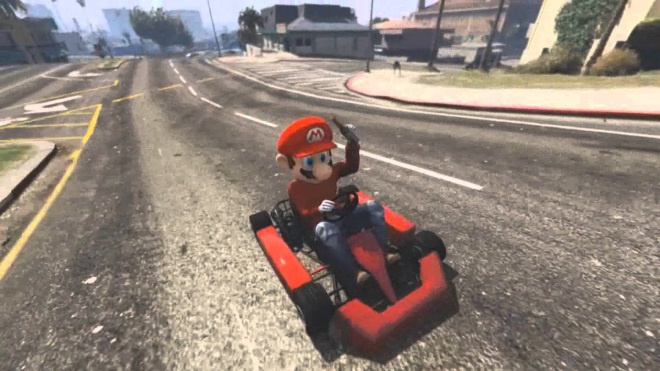Mario Kart prde na PC...ako mod pre GTA V