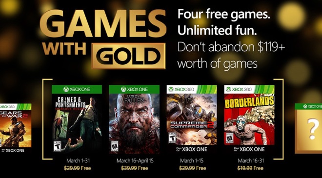 Xbox Live Gold hry na marec oficilne predstaven