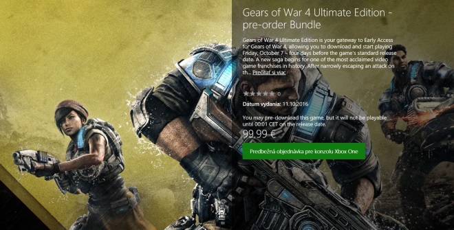 Gears of War 4 dostane Ultimate Edition balenie