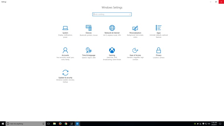 Windows 10 Creators update presunie hern nastavenia do Settings menu