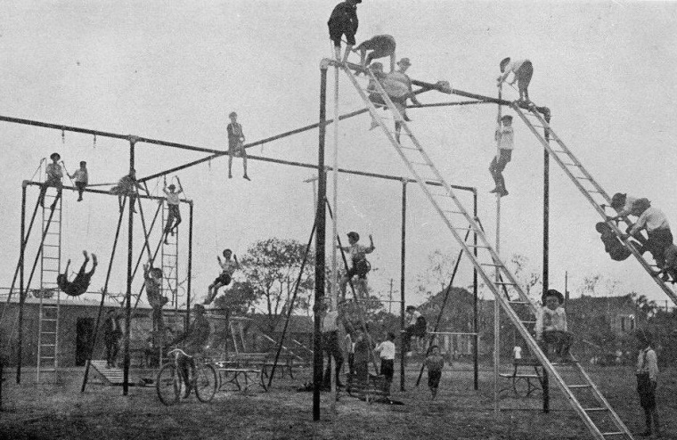 Takto vyzerali detsk ihrisk v roku 1920