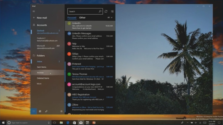 Ukky z Fluent design skinu, ktor prde do Windows 10 v jesennom update 