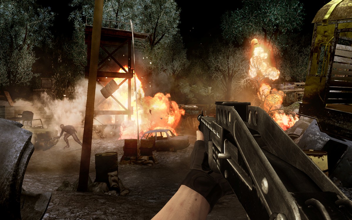 Far Cry 2 Vrakovisko, jedna z lokalt, sa stane teom jednej obzvl᚝ kovej misie. 