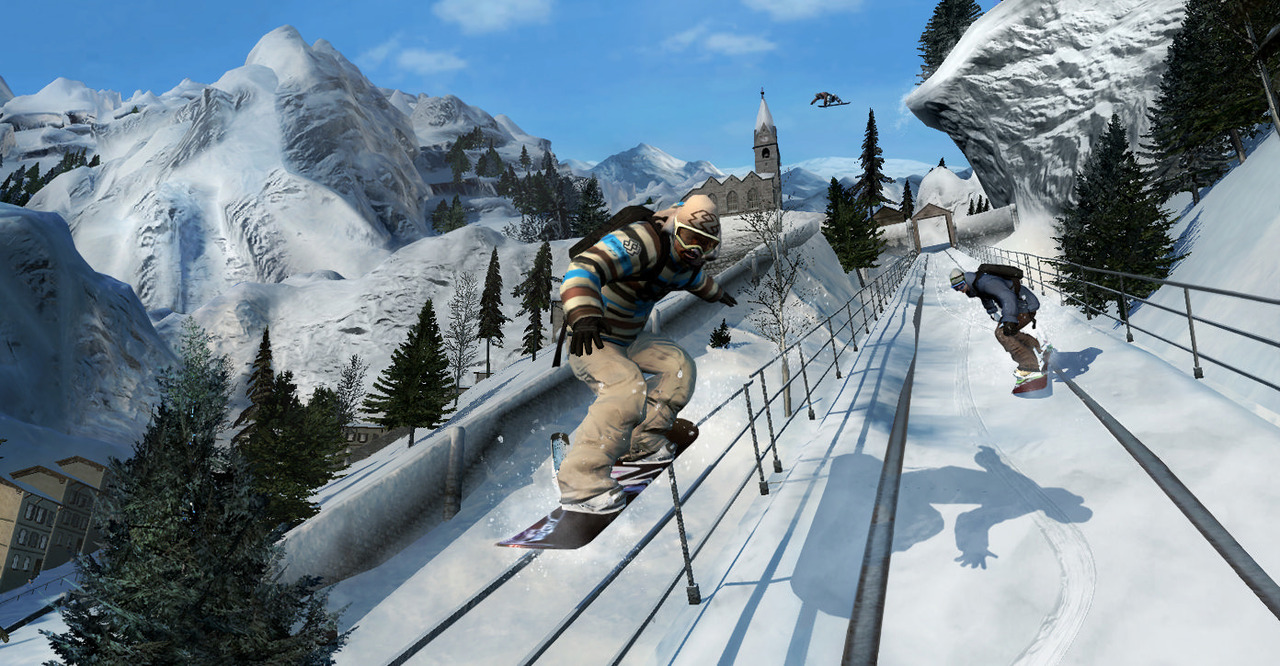 Shaun White Snowboarding Jazdi sa d a od samho vrcholu a do vchodiskovej stanice, kde na vs aka vrtunk.