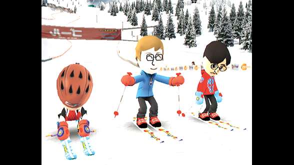 Family Ski V grafike takmer iaden rozdiely oproti Wii Sports.