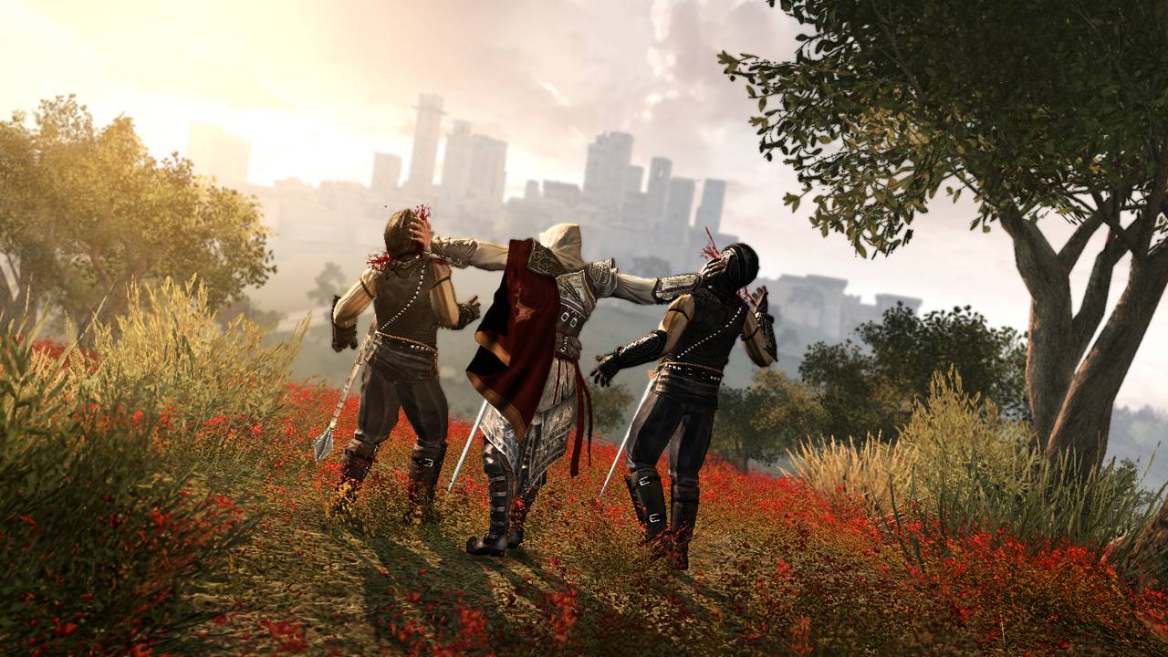 Assassin's Creed II Dve vyskakovaky = dve obete naraz.