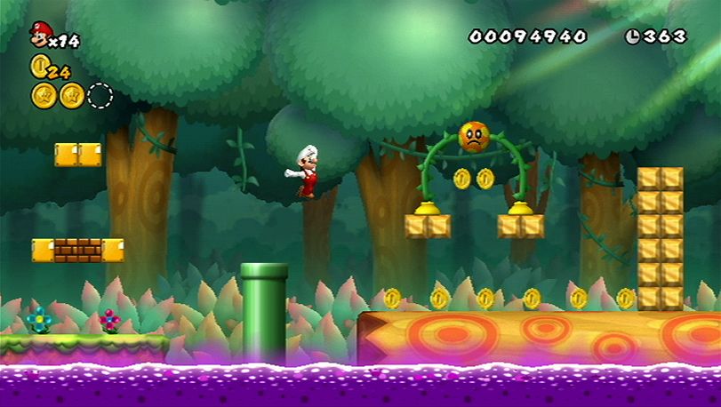 Super Mario Bros. Wii es mint do konca levelu, dve hviezdy na konte, ale t tretiu v tomto leveli nie a nie njs...