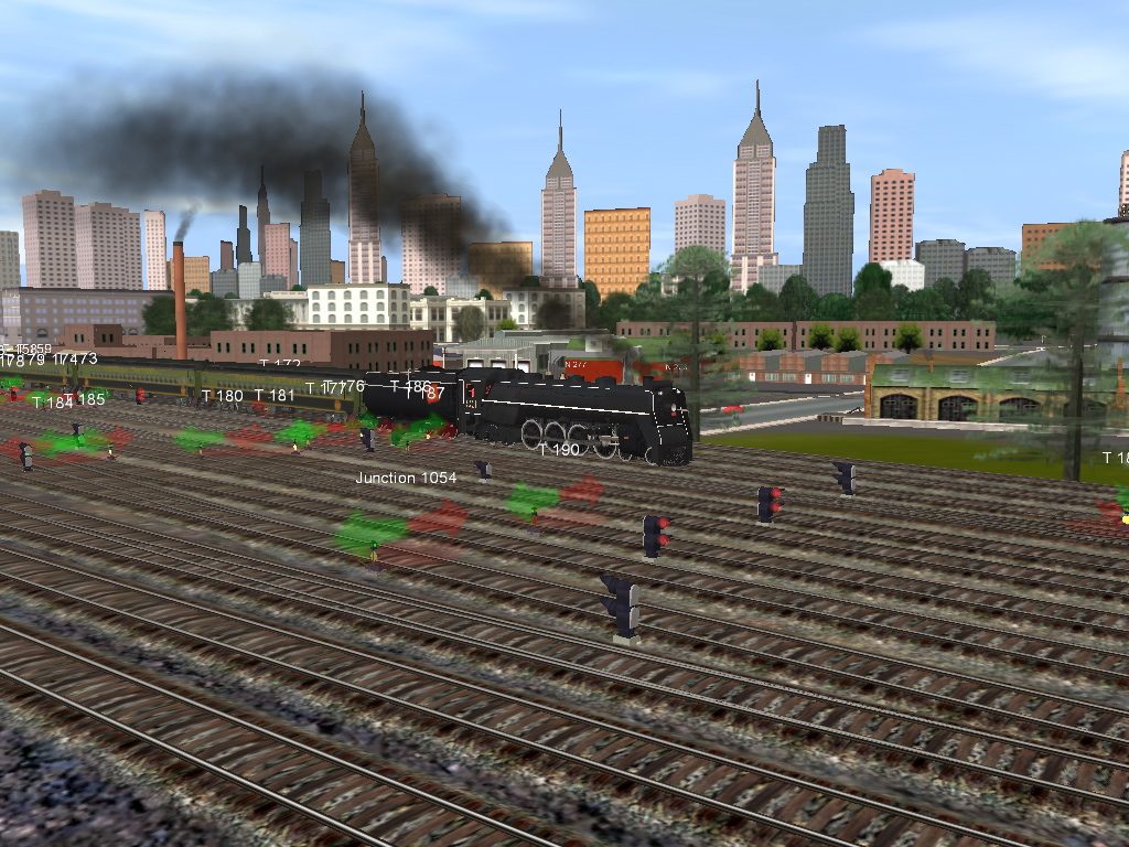 Trainz Simulator 2009: World Builder Edition Nealeko historickho vlika modern mesto, pekn kontrast.
