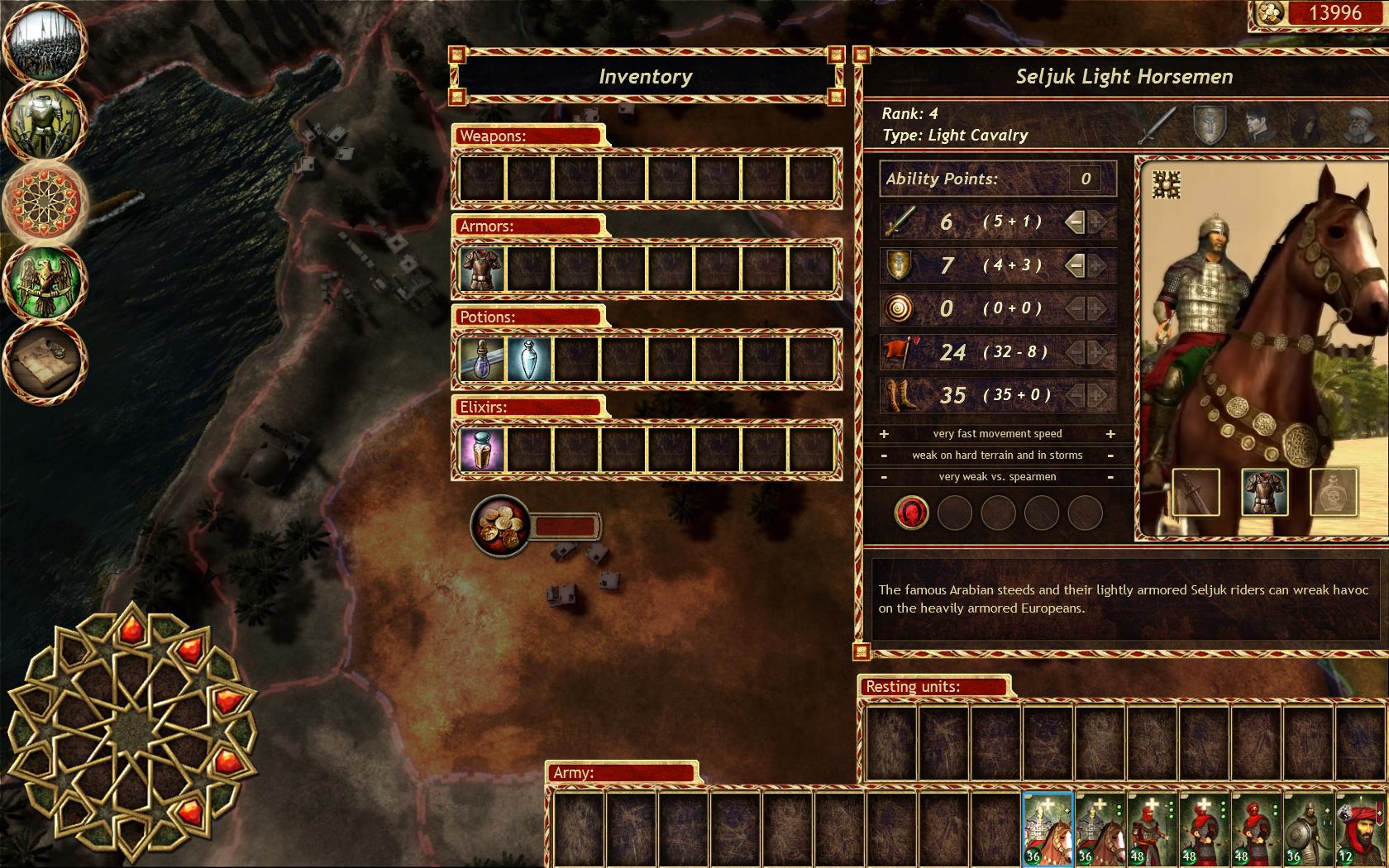 Lionheart: King's Crusade Manament jednotiek je najzaujmavejm aspektom hry.