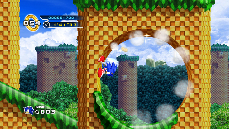 Sonic the Hedgehog 4: Episode 1 Samozrejmosou s charakteristick loopingy.