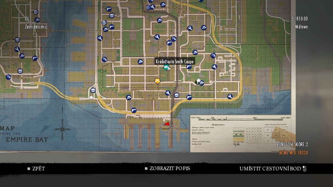 Mafia II - Balk expanzi Na mapu pribudn nov znaky misii.