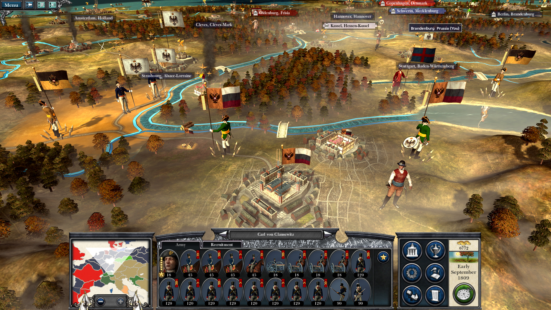 Napoleon: Total War Hra vyzer vemi pekne a to aj pri pohade na strategick mapu.