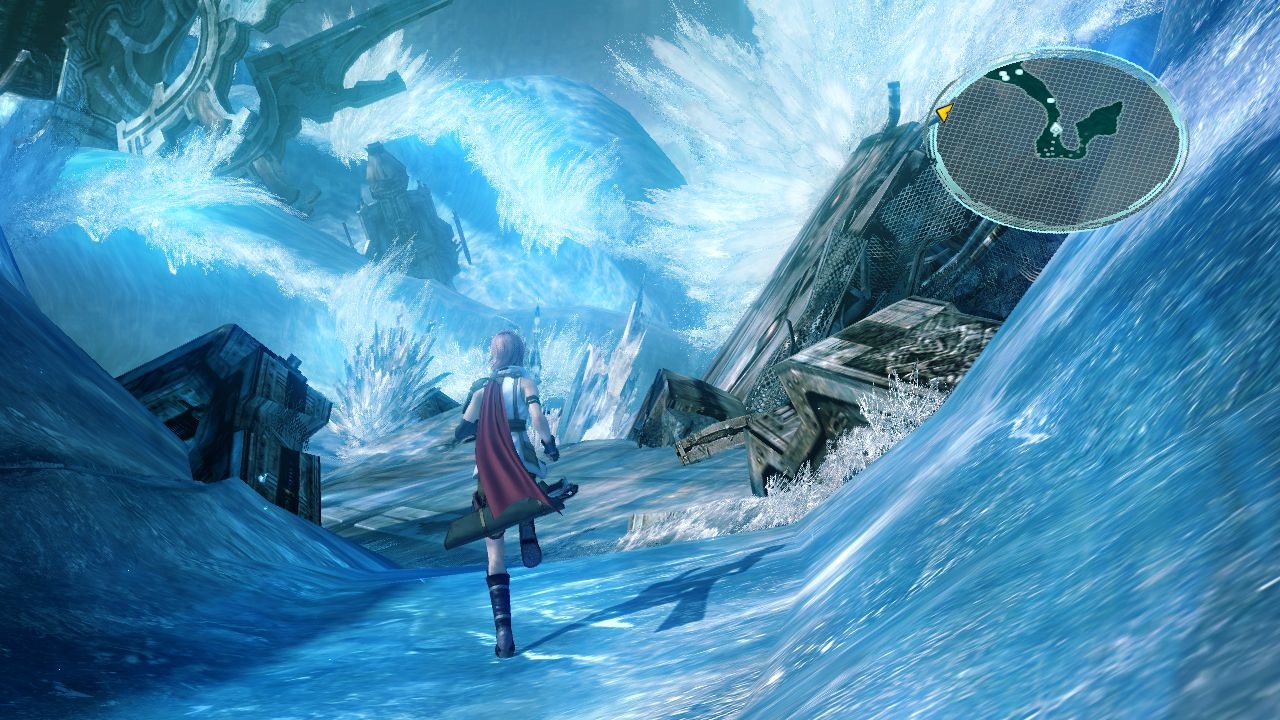 Final Fantasy XIII Ndhern tunel poda mapky, no stle psobiv scna s Lightning. Prv polovica hry.