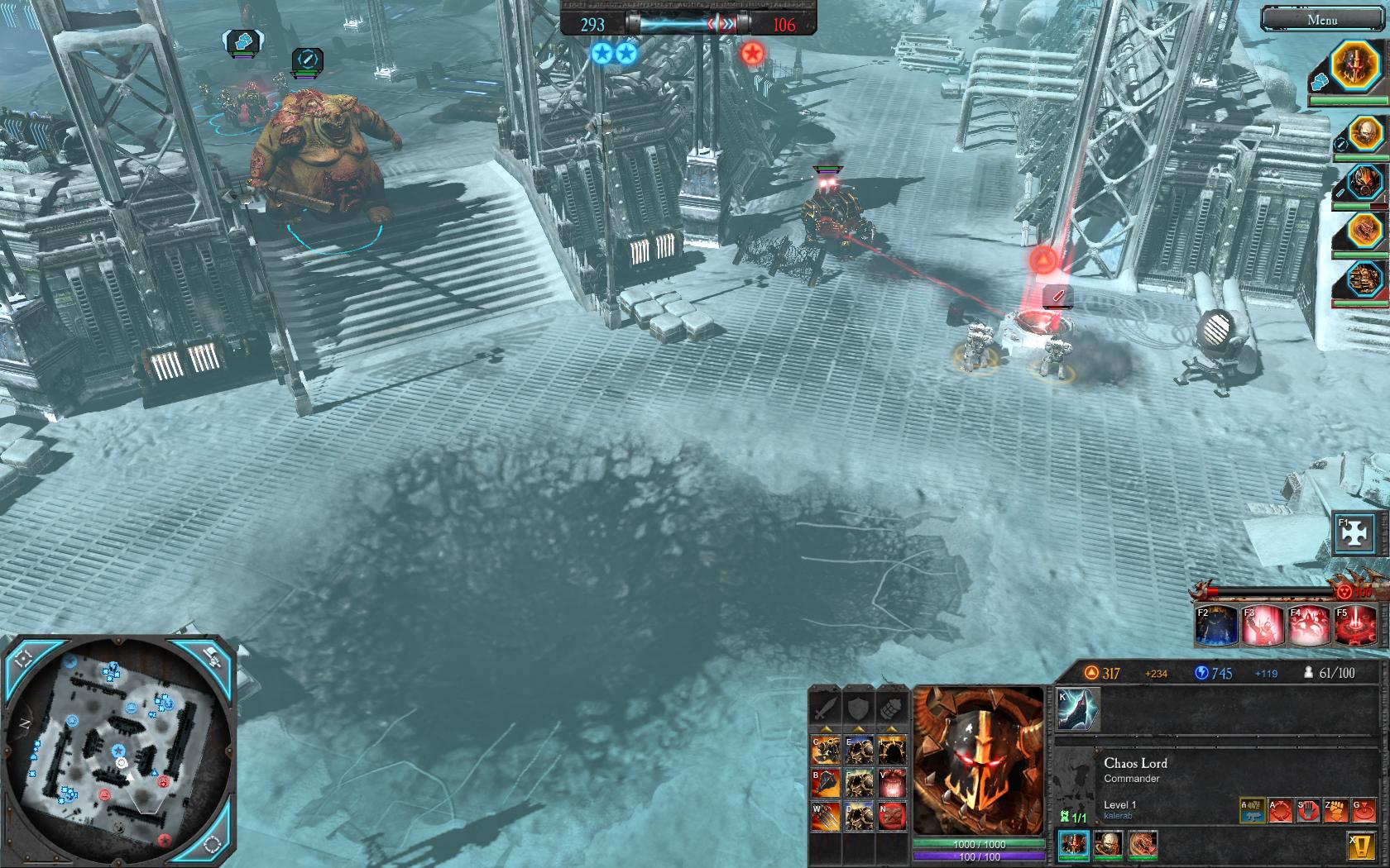 Warhammer 40K: Dawn of War II - Chaos Rising Nov mapy s pokryt snehom a adom.