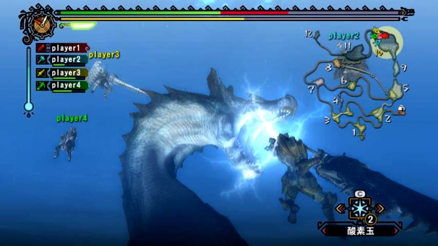 Monster Hunter Tri Vodn sboje, ako novinka Wii verzie, s strhujce.
