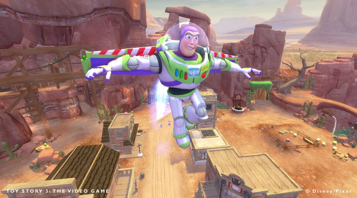 Toy Story 3 Jasnaka, s Buzz Lightyearom si uijete niekoko leteckch misi s dobrm ovldanm.