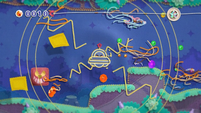 Kirby's Epic Yarn Obas je vlniek a ltky na obrazovke privea, ani pri niej obtianosti to nevad.