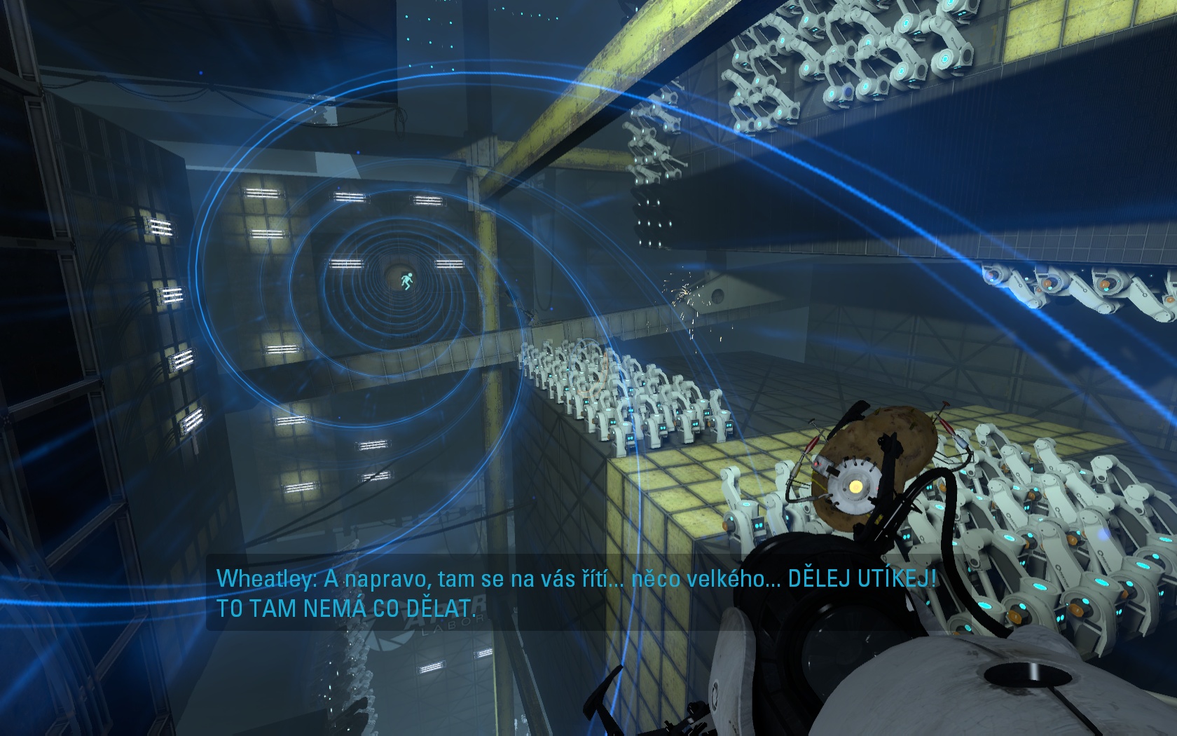 Portal 2 Gravitan tunely pridaj al logick element.