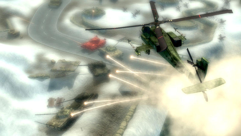 Toy Soldiers: Cold War Helikoptrami si podrobte vzduch.