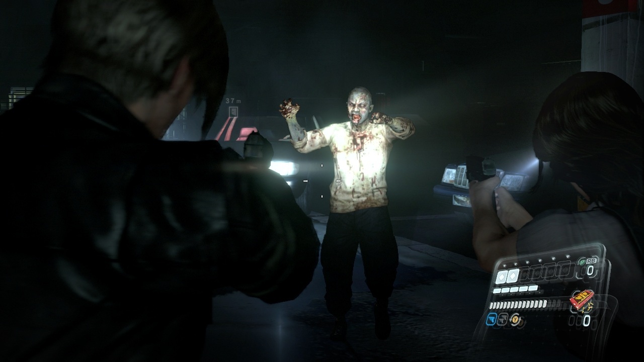 Resident Evil 6 V hre sa s postavami men aj HUD, celkovo tyri krt.