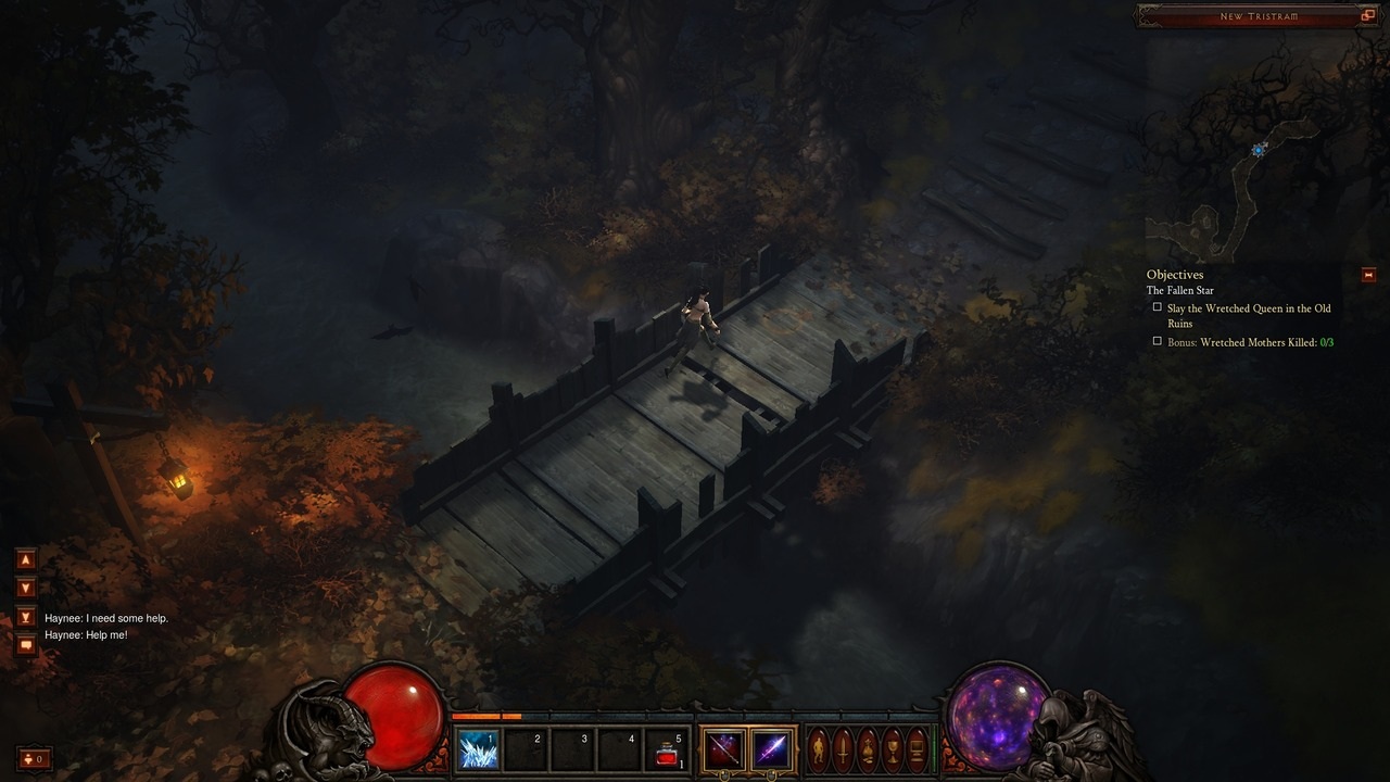 Diablo 3 Magick atmosfra lesa na ceste do starho Tristramu.