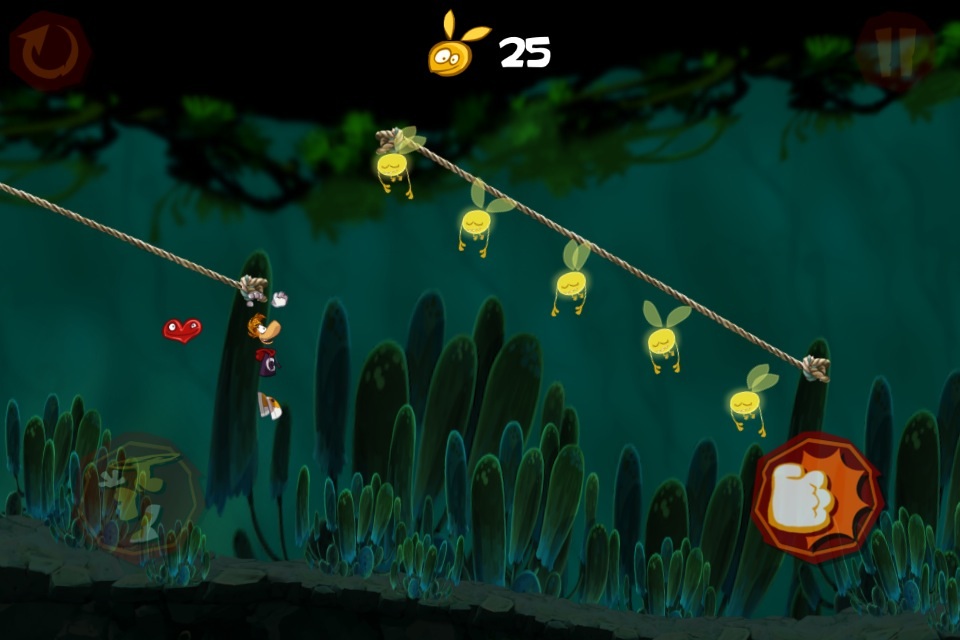 Rayman Jungle Run Memorovanie levelov je jedna z ciest k pozbieraniu vetkch bonusov.