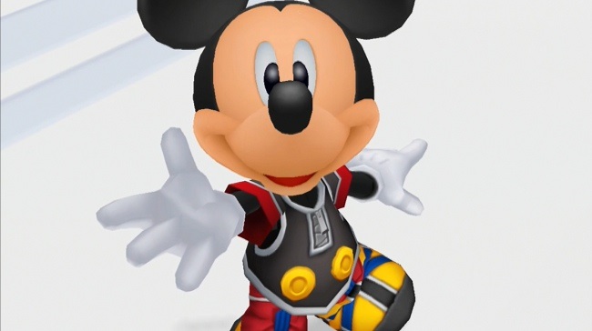 Kingdom Hearts HD 1.5 Remix Mickey sa objavuje iba sporadicky.