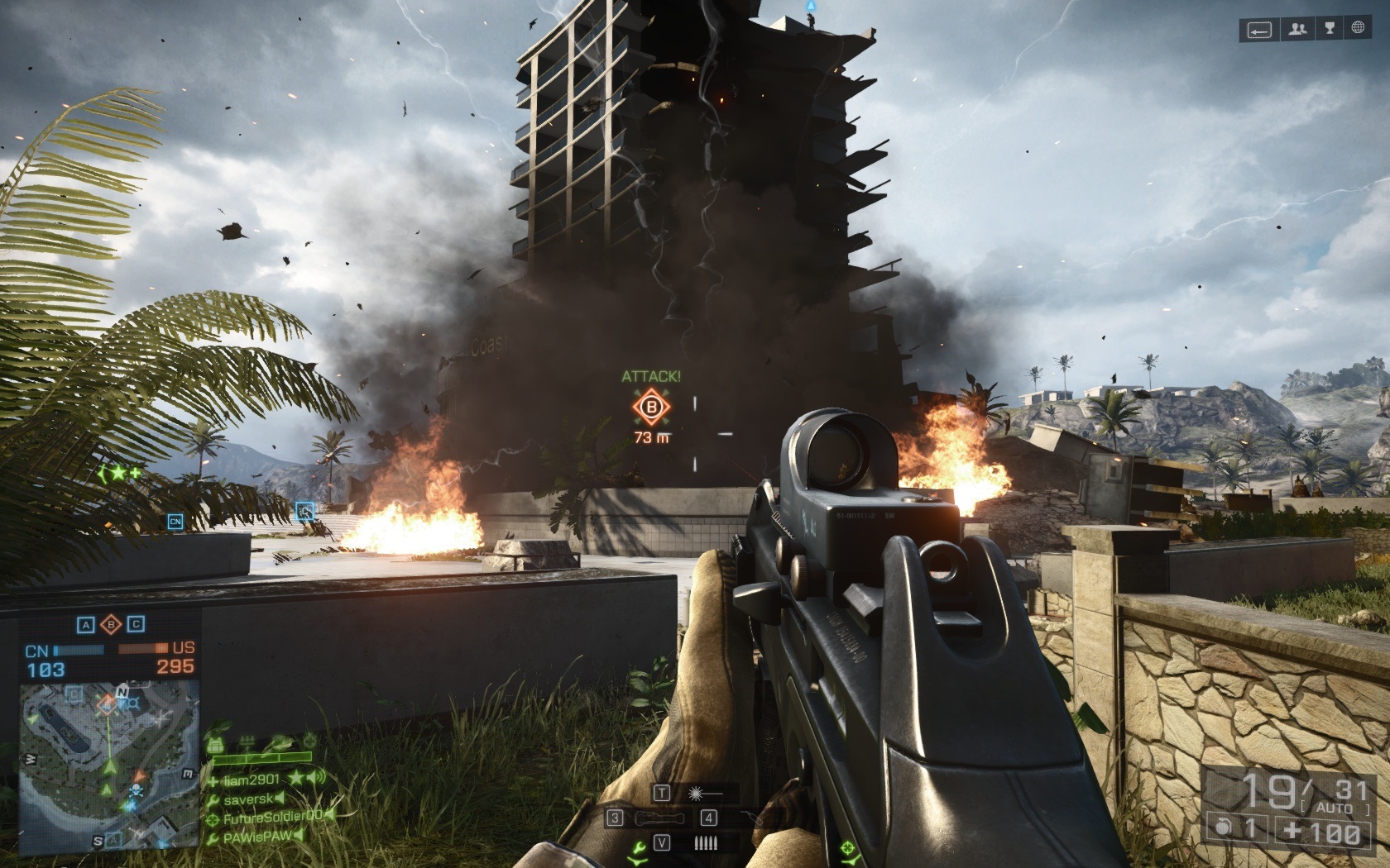 Battlefield 4 Levolution efekty a detrukcia ukazuj budcnos multiplayeru