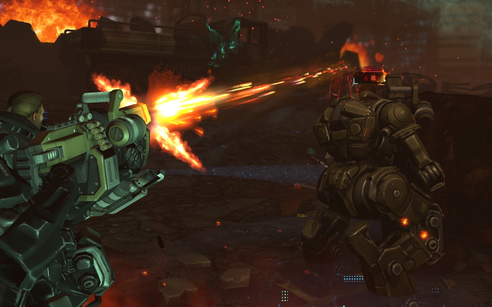 XCOM: Enemy Within MEC trooperi v akcii.