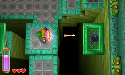 The Legend of Zelda: A Link Between Worlds Pre takto prpady, ke vidte cez viacer poschodia, padne vhod 3D obraz.