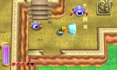 The Legend of Zelda: A Link Between Worlds Po dohran sa odomyk Hero md, v ktorom s nepriatelia tuh.