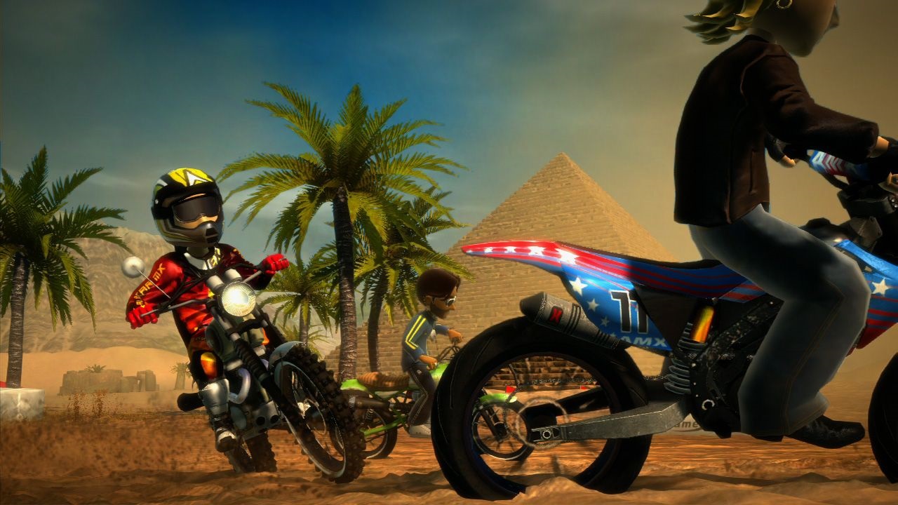 Avatar Motocross Madness Egypt je najkraj: s pyramdami, ozami, sfingami, osadami a stopami kolies v piesku.