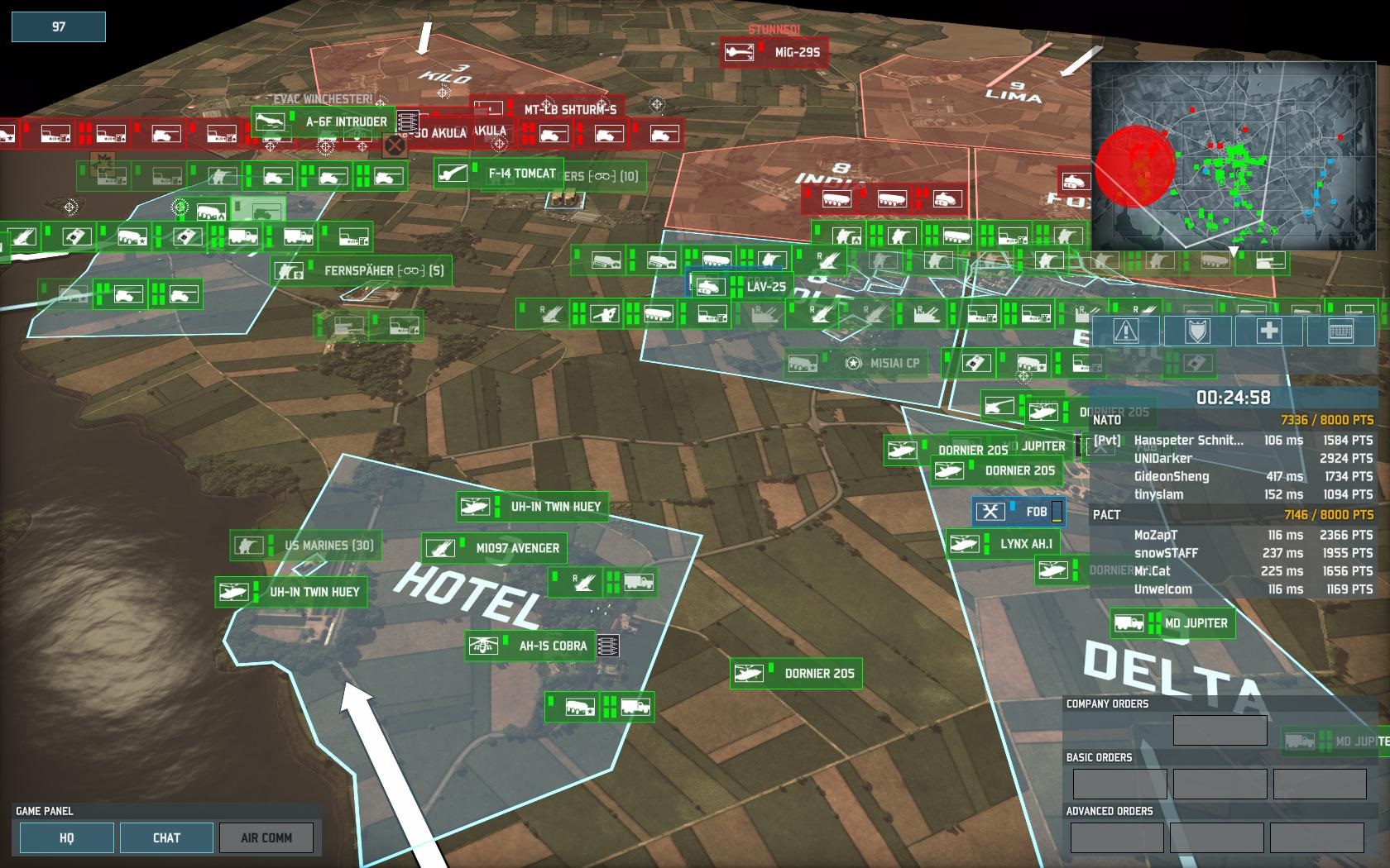 Wargame: AirLand Battle Multiplayer je dominantou Wargame AirLand Battle.