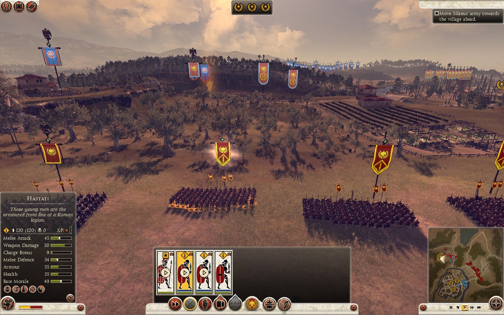 Total War: Rome II Pri najvych nastaveniach je bojisko pln objektov a detailov.