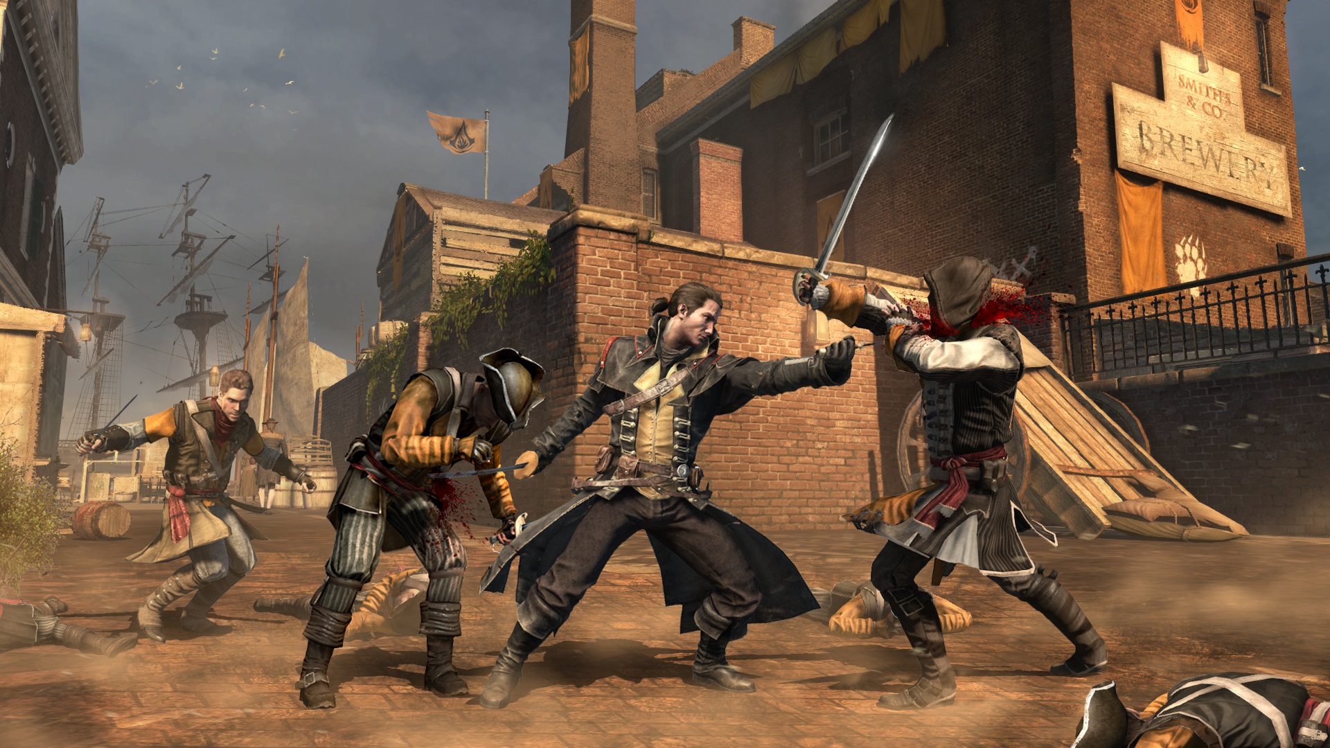 Assassin's Creed: Rogue Protivnkmi s tentoraz vai bval druhovia. Boj proti presile nie je problmom, toia frovo a po jednom.