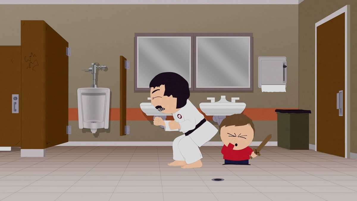 South Park: The Stick of Truth Hlavn hrdina sa prve u majstrovsk prdenie, aby smradav plyny mohol ovlda aj po ich vypusten. Skrtka South Park.