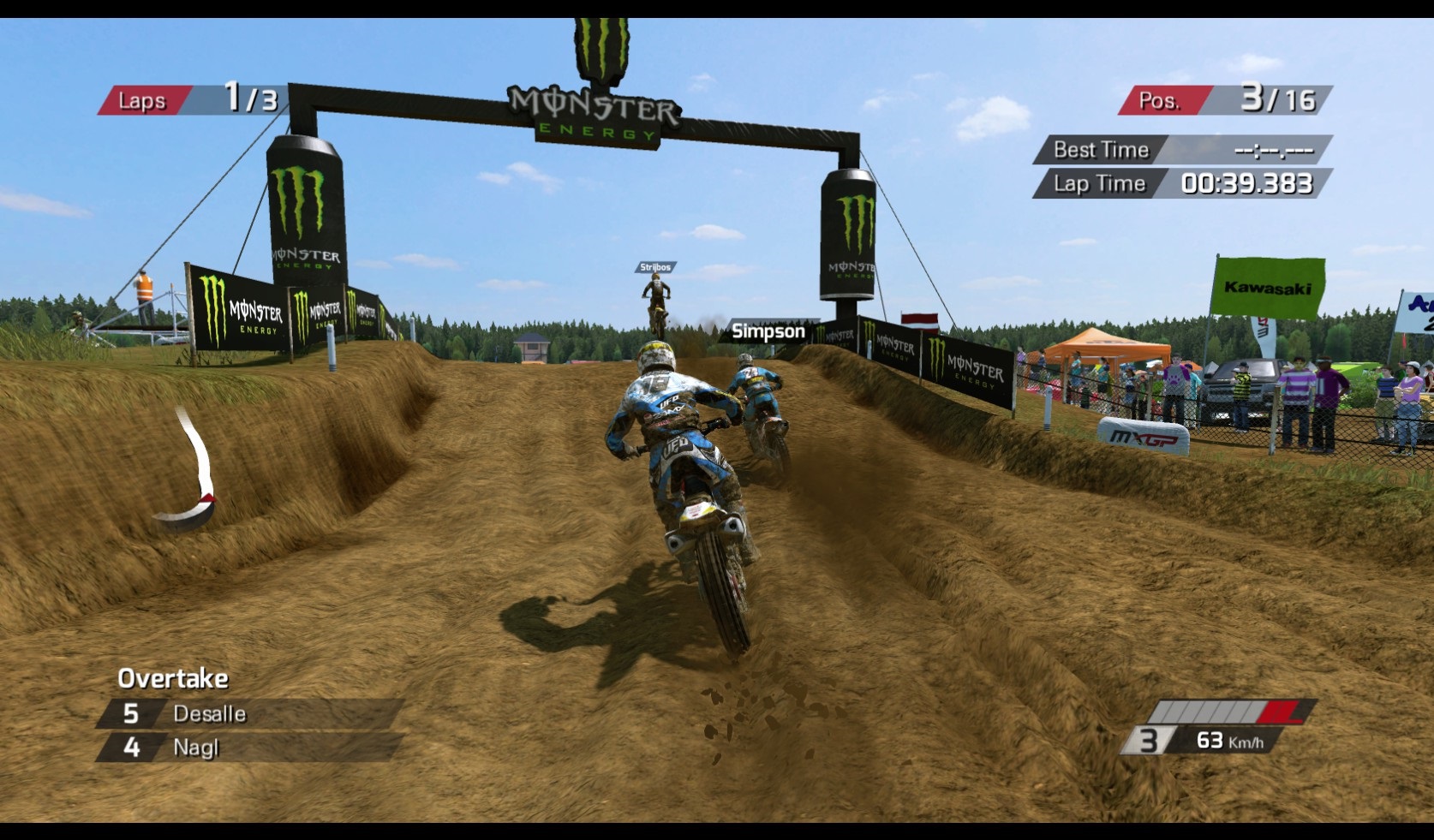 MXGP: The Official Motocross Videogame Kom k spechu je sprvne presvanie vhy jazdca.