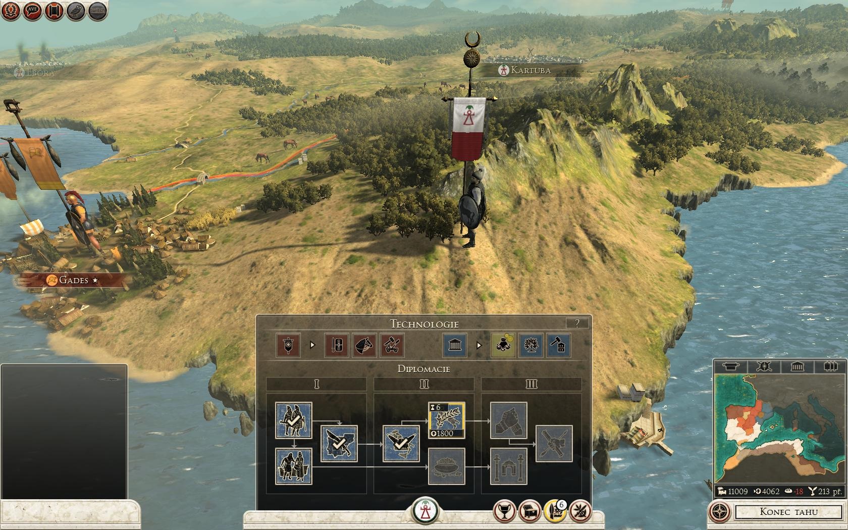 Total War: Rome II - Hannibal at the Gates Technolgie sa zameriavaj hlavne na diplomaciu.