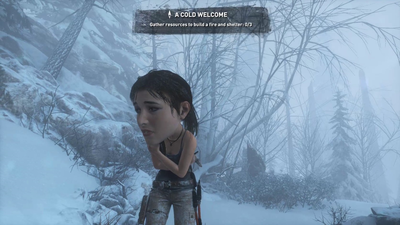 Rise of the Tomb Raider Upgradov kartiky pridaj rzne vylepenia postavy alebo nepriateov - i u silov, taktick, alebo humorn. Naprklad aj zvia hlavy.