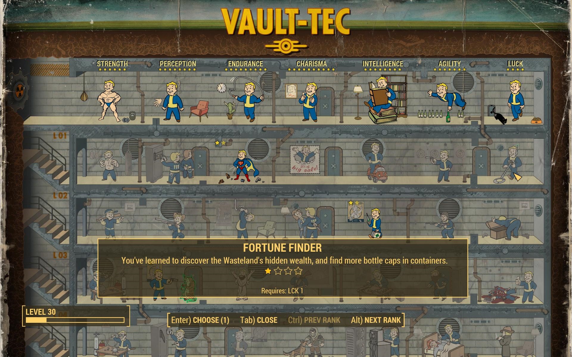 Fallout 4 Atribty a perky sa spojili do jednho celku. Na ich vylepenie pouvate spolon body.